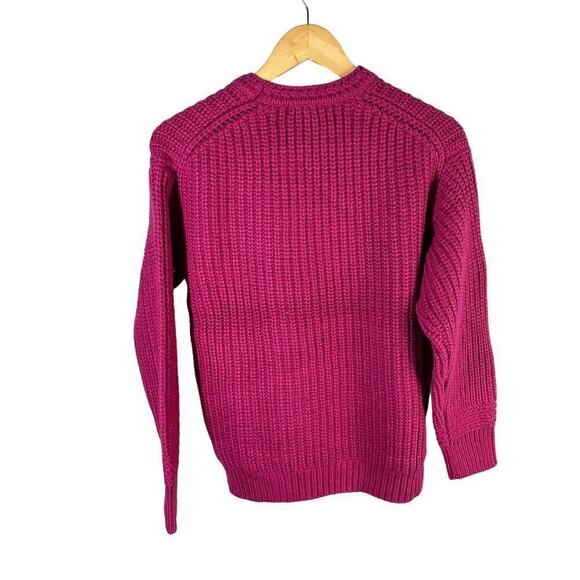 Marine Layer Ribbed Oversized Crewneck Sweater Size Small Rose Violet - Picture 2 of 12